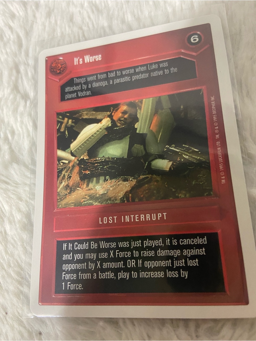 Star Wars CCG 'It's Worse' Lost Interrupt Card - Red